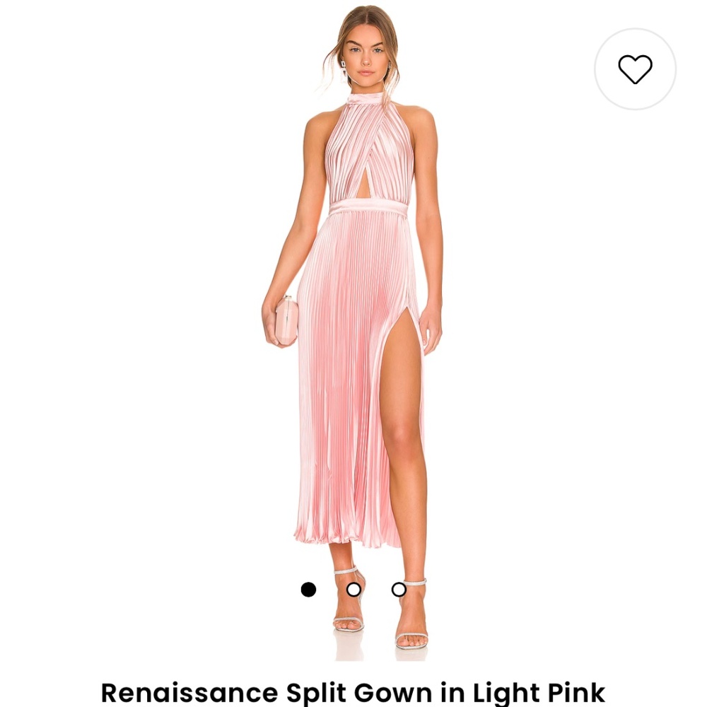 L’IDEE RENAISSANCE SPLIT GOWN LIGHT PINK
